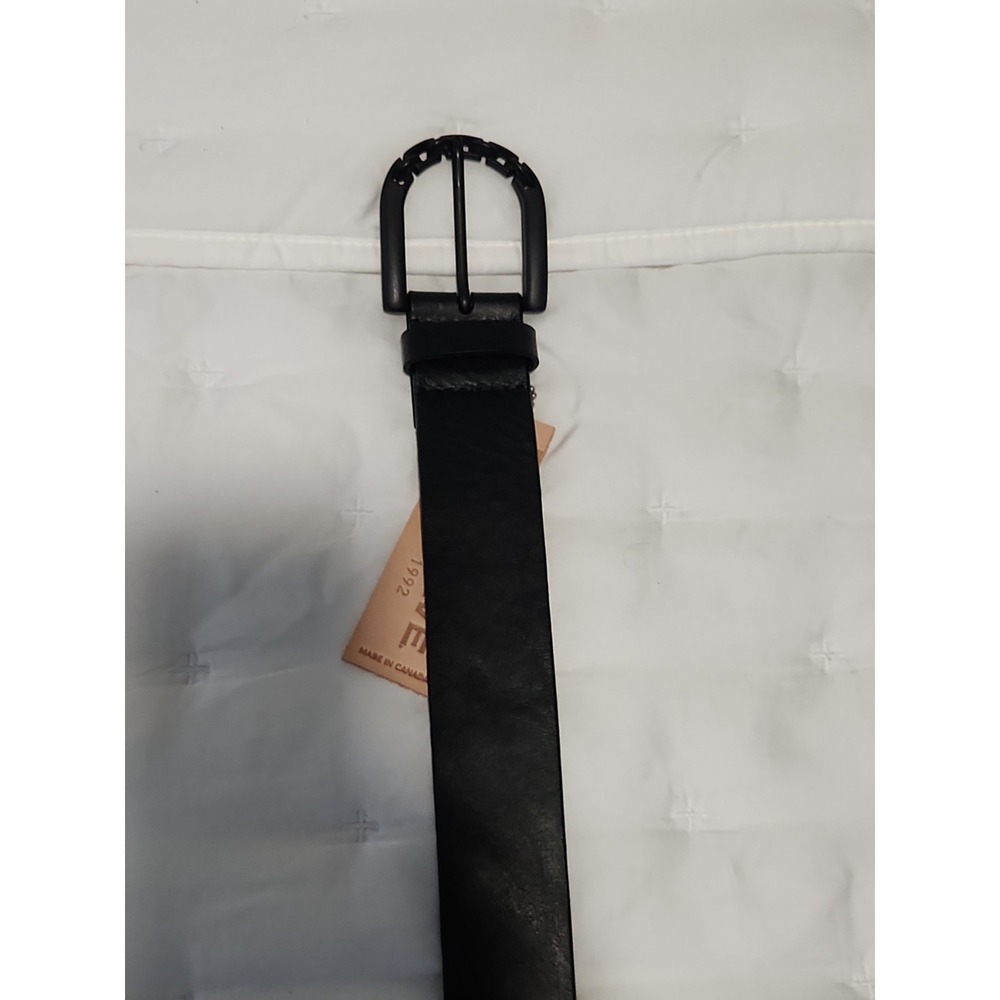 Brave 1992 Leather Belt Black Hardware Size 34 New With Tag - Picture 10 of 16